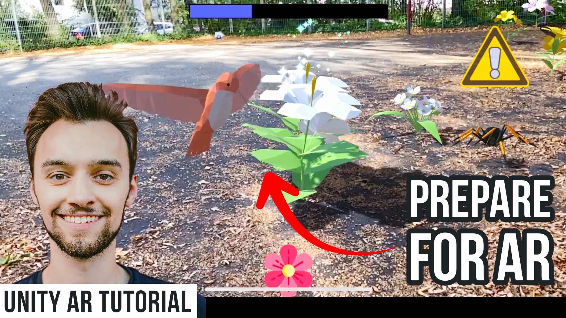 AR Tutorial Thumbnail - Learn AR development with Unity and WebXR