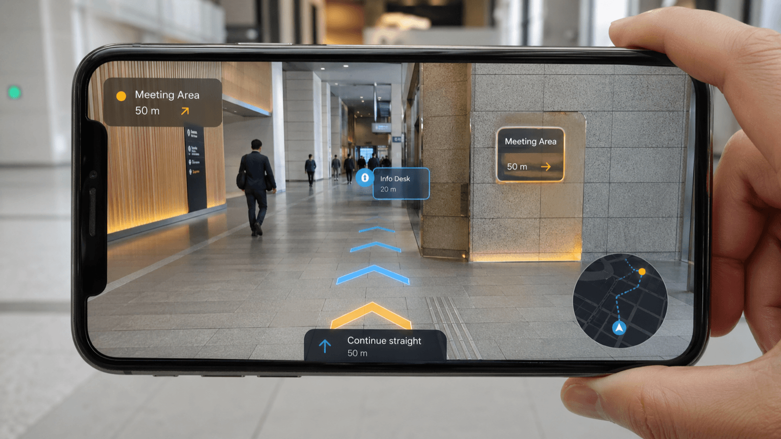 Computer-vision-assisted AR navigation and spatial guidance